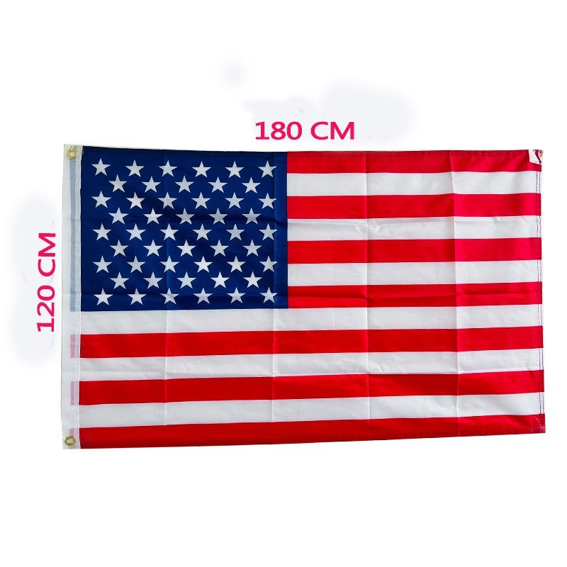 4X6FT Polyester American Flag 120cmX180cm USA Flag Outdoor Yard Decor Stars Brass Grommets