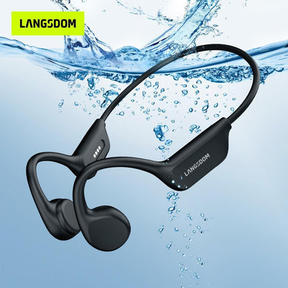 IPX8 Waterproof Headphones, Swimming-specific Bluetooth Headphones, Sports Wireless Earbuds With 32G TF Card, Stereo Bone Conduction Headphones